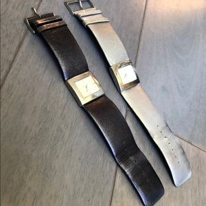 Pair of quartz watches in used condition.